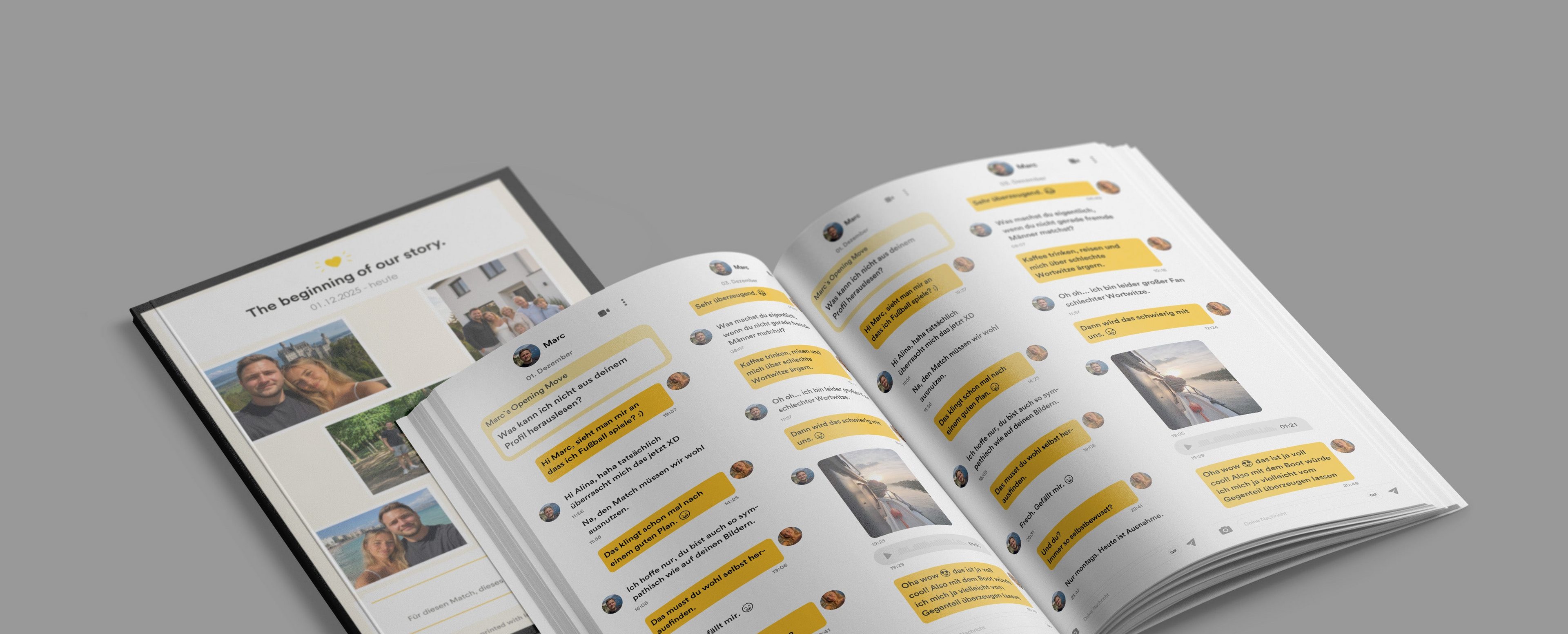 Titelbild von einem gedruckten Buch mit Bumble chat bei LOVE PAGES