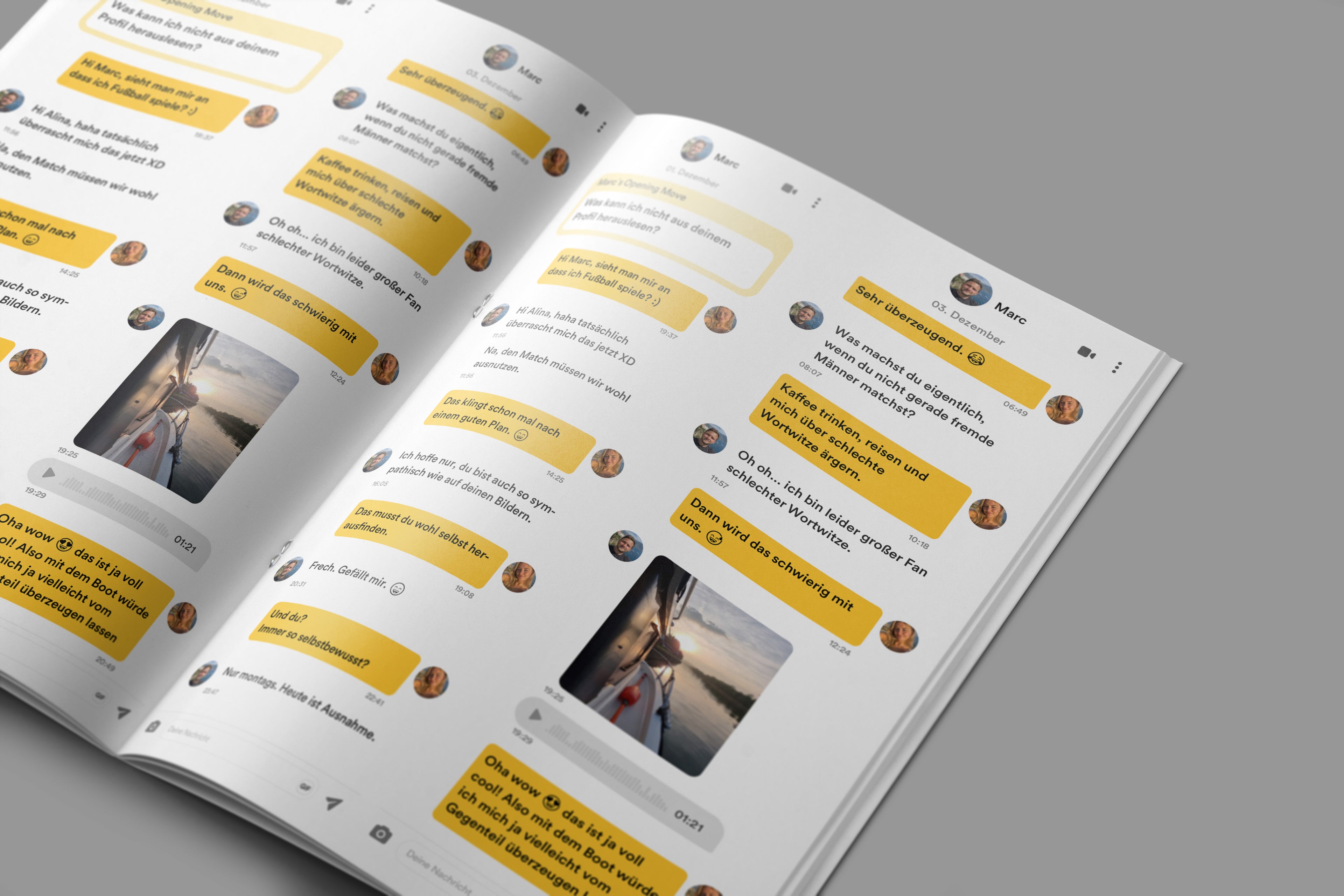 Bumble Chat als Dating Buch gedruckt 2