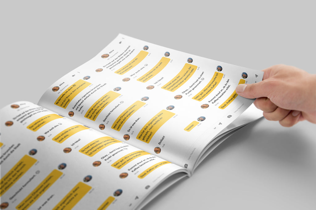 Bumble Chat als Dating Buch gedruckt 3