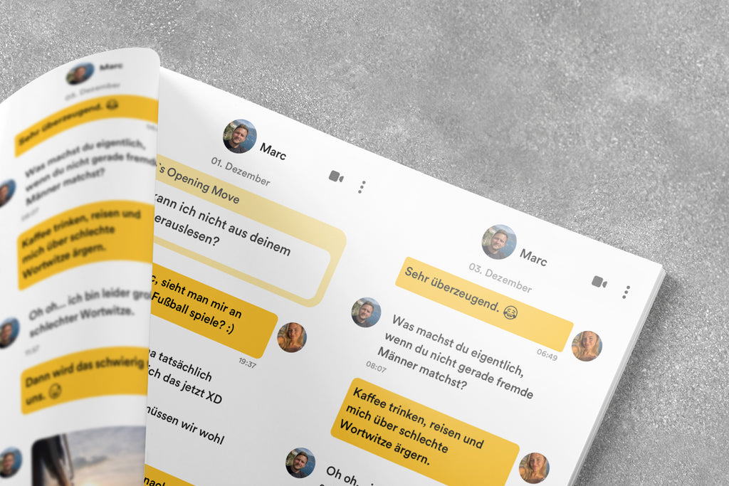 Bumble Chat als Dating Buch gedruckt 4